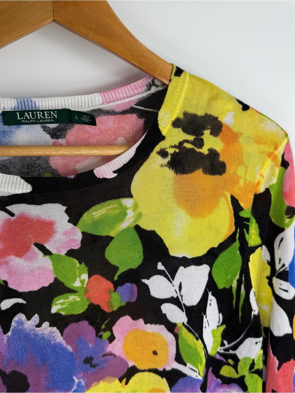 Ralph Lauren Floral Colorful Top Sweater - Picture 5 of 13
